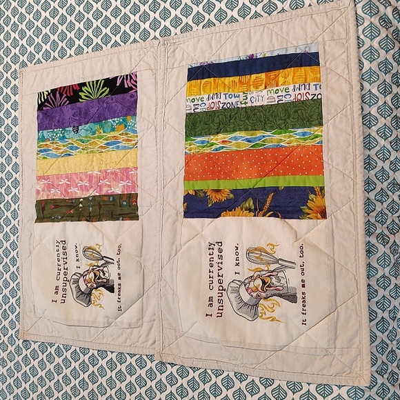 Handmade Quilted Hand Stitched Placemats Kitchen Chickens Funny Farm Funny - Picture 2 of 10